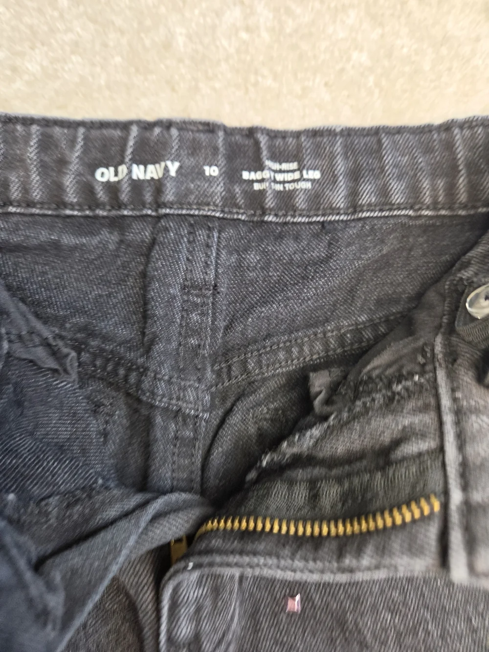 Old Navy Black Denim Jeans Kids, Sparkle Details